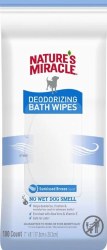 Natures Miracle Deodorizing Bath Wipes, Sunkissed Breeze Scent, 100 count