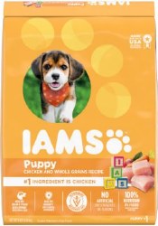 IAMS Puppy Formula Chicken and Whole Grains Recipe, Dry Dog Food, 15lb