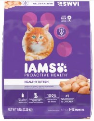 IAMS ProActive Health Kitten Formula with Chicken, Dry Cat Food, 16lb