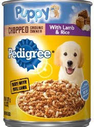 Pedigree Chopped Ground Dinner Puppy Formula with Lamb and Rice Canned, Wet Dog Food, 13.2oz