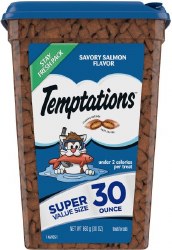 Whiskas Temptations Savory Salmon Flavor Cat Treats 30oz