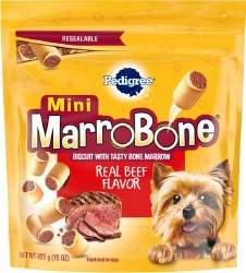 Pedigree Mini Marrobone Real Beef Flavor, Dog Treats, 15oz