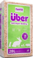 Uber Soft Paper Small Animal Bedding, Natural, 28L