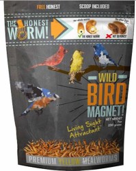 The Honest Worm Wild Bird Magnet Yellow Mealworms Wild Bird Food 7oz