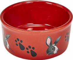 Kaytee Paw Print Small Animal Bowl, Rabbit Print, 4.25 inch