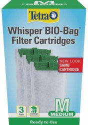 Tetra Whisper Unassembled Bio Bag Cartridge, Medium, 3 pack