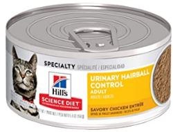 Hills Science Diet Urinary Tract Health and Hairball Control Formula with Roasted Chicken and Rice Canned Wet Cat Food 2.9oz