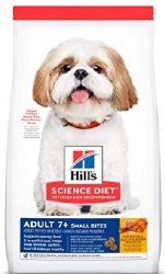 Hills Science Diet Adult 7+ Small Bites Chicken Meal, Barley and Brown Rice Dry Dog Food 15 lbs