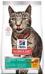 Hills Science Diet Adult Perfect Weight Formula with Chicken, Dry Cat Food, 7lb