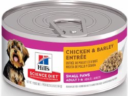 Hills Science Diet Small Paws Adult Formula Chicken and Barley Recipe Canned, Wet Dog Food, 5.8oz