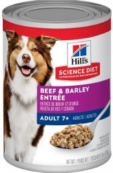 Hills Science Diet Adult 7yr Formula Beef and Barley Recipe Canned, Wet Dog Food, 13oz