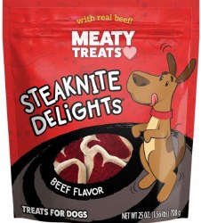 Meaty Treats Steaknite Delights, Dog Treat, Beef, 25oz