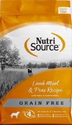 NutriSource Grain Free Lamb Meal and Pea Formula with Salmon Meal Protein Grain Free, Dry Dog Food, 26lb