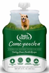 NutriSource Come Pooch A Turkey Broth Food Topper, Wet Dog Food, 12oz