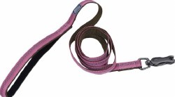 Reflective Leash With Scissor Snap 5/8 inch x 6 inch Rosebud