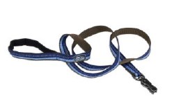 Reflective Leash 1 inch x 6 inch With Scissor Snap Sapphire