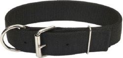 Macho Double Ply Nylon Collar Large 1.75 inch x 23-26 inch Black