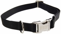 1 inch x 18-26 inch Adjustable Titan Collar Black