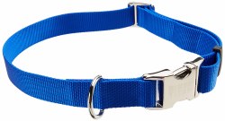 1 inch x 18-26 inch Adjustable Titan Collar Blue