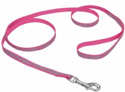 Reflective 5/8 inch Pink Zebra Leash