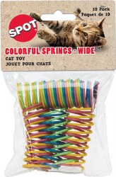 Spot Colorful Springs Wide, Multi Color, Cat Toy, 10 Count