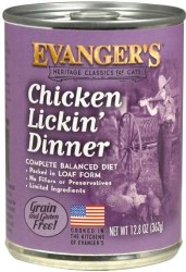 Evangers Chicken Lickin' Dinner Canned Wet Cat Food Case of 12, 12.8oz Cans