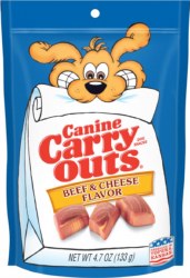 Canine Carry Outs Beef & Cheese Flavor, Dog Treats, 5.2oz