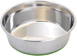 Van Ness Stainless Steel Large Non Skid Dish, Dog Bowls, 96oz