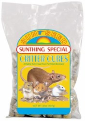 Sunseed Vita Prima Complete Nutrition Critter Cubes Small Animal Food 2lb