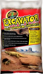 ZooMedLab Excavator Clay Burrowing Reptile Substrate, Brown, 20lb