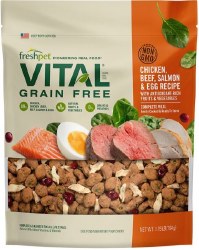 Freshpet Vital Meals Grain Free Chicken, Salmon, & eggs Recipe for Dogs 1.75lb