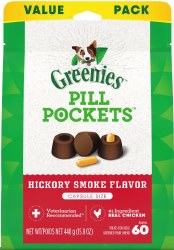 Greenies Pill Capsule Hickory Smoke Flavor 60 count