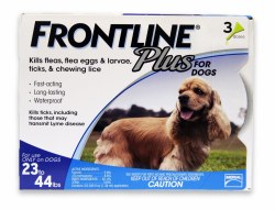 Frontline Plus Flea and Tick Treatment for Dogs, 22-44lb, 3 Count