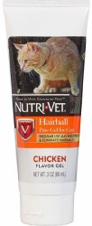 NutriVet Hairball Paw Gel for Cats, Chicken Flavor, 3oz