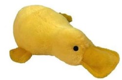 Petlou Plush Platypus Dog Toy, Yellow, 15in