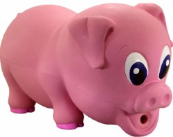 Petsport Babies Pig, Natural Rubber Latex, Squeaker Inside, Dog Toy, 12in