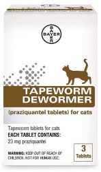 Bayer Tapeworn Dewormer Cat 3 Count