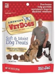 BilJac Americas Vet Dogs Soft and Moist Dog Treats for Skin and Coat, Chicken, 10oz