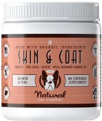 Natural Dog Skin and Coat Supplements 90 Count