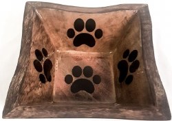 Advance Pet Paw Black Dish Large