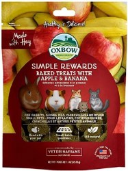 Oxbow Simple Rewards Baked Treats, Apple & Banana, Small Animal Treat, 3oz