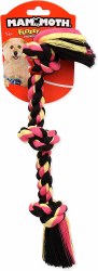 Mammoth Flossy Chews 3 Knot Rope Chew for Dogs, Multicolor, 15 inch