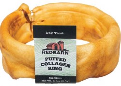RedBarn Puffed Collagen Ring, Dog Natural Bones, 3 inch