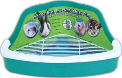 Ware Scatterless Small Animal Lock n Litter Pan, Assorted Colors, Medium