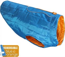 Kurgo Loft Jacket, Dog Fashion, Blue and Orange, Extra Large