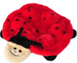 Zippy Paws Plush Squeakie crawlers Betsey Ladybug, Dog Toys, Red, Medium