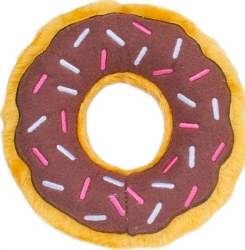 Zippy Paws Donut Chocolate, Brown, Dog Toys, Regular