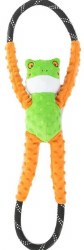 Zippy Paws Rope Tugz Tree Frog, Green Orange, Dog Toys, Large