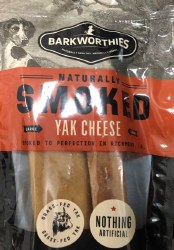 BarkWorthies Smoked Yak Cheese, Medium, 3 pack