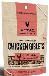 Vital Essentials Freeze Dried Chicken Giblet Cat Treats 1oz